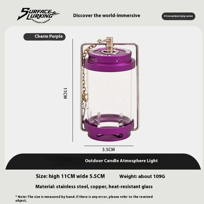 MOUNTAINHIKER GOPEAK Outdoor Candle Light Set Picnic Camping Retro Decorate Ambience Light Creative Desktop Bedside Candle Light