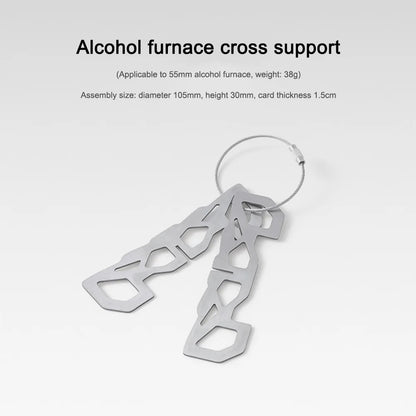 1/2pcs Mini Alcohol Stove Cross Stand Stainless Steel Sturdy Cooking Ultra-light Spirit Burner Cross Stand for Outdoor Camping
