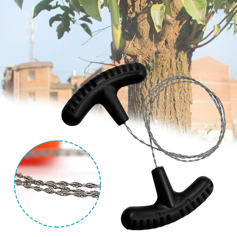 Outdoor Hand Rope Saw Mini Pocket Saw Camping Survival Wire Saw Portable Stainless Steel Wire Saw Camping Parts