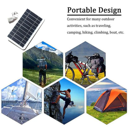 Portable Solar Panel 5V 2W Solar Plate With USB Safe Charge Stabilize Battery Charger For Power Bank Phone Outdoor Camping Home
