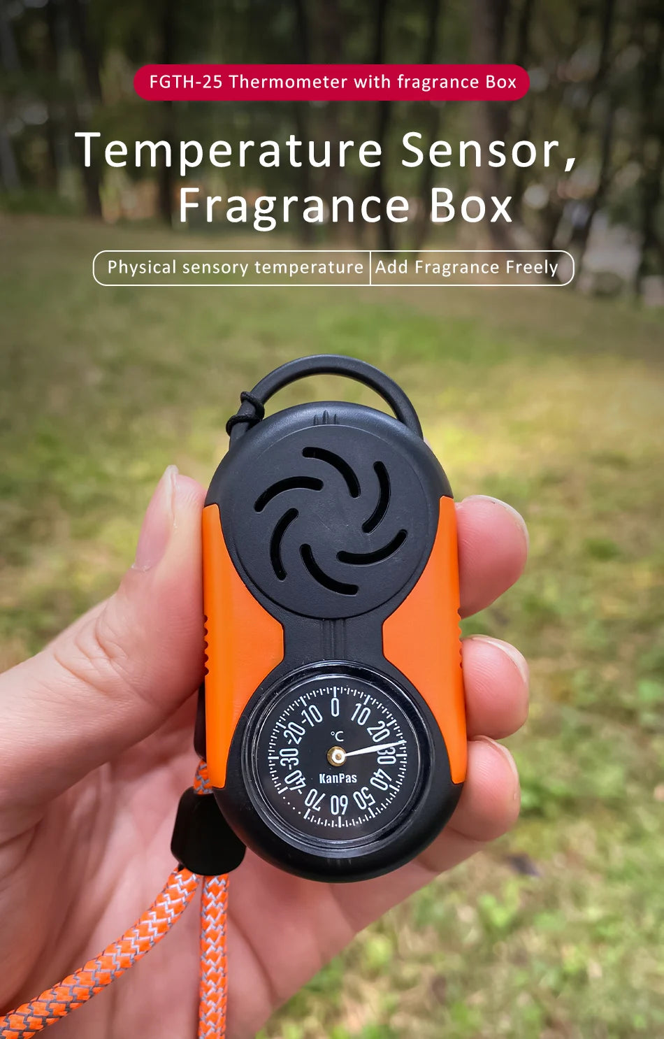 KANPAS Thermometer Compass Kit /Quality Thermohygrometer Kit / for Outdoor, Camping,Hiking,Trekking,hunting,LiveSaving,Survival