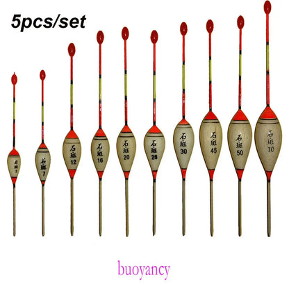 5pcs Fishing Floats Balsa Wood Flotteur Portable Durable Peche Shallow Floating Exquisite Models Accessories