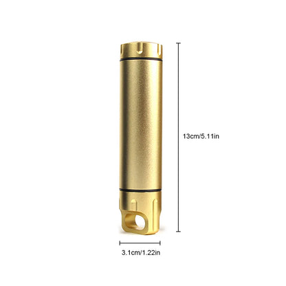 Outdoor Portable Waterproof Capsule Seal Bottle Aluminum Alloy Outdoor Survival Pill Box Multifunctional Container