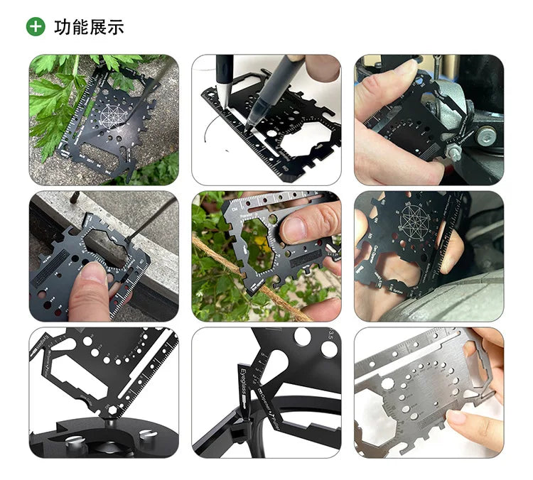 Multi Tool 46 in 1 Credit Card Size Outdoor Camping Survival Accessories Multipurpose Gear Gadget Tools for Man Portable