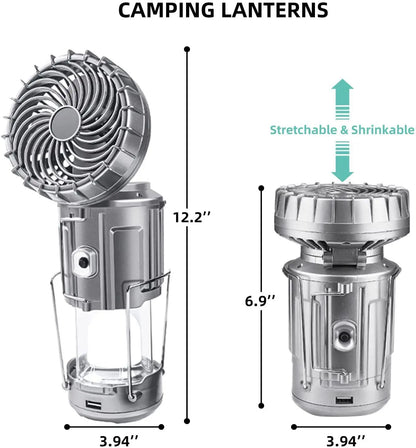 Solar Multifunctional Handheld Camping Lamp Tent Lamp LED Portable Flashlight Portable Waterproof Emergency Powered Work Light