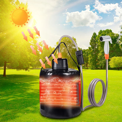 Portable Camping Shower with 20L Solar Heating Bag Rechargeable Electric Pump For Watering Flowers Hiking Beach Dog Washing