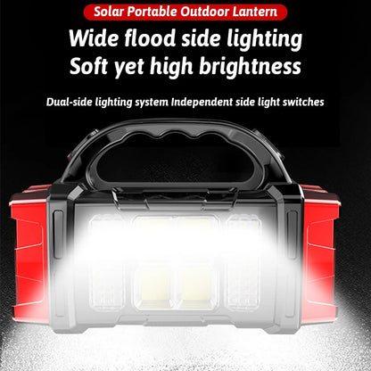 Dual Color + Dual Light Source Solar Rechargeable 16 LED Light USB Power Bank Function Multi Switches Portable Outdoor Lighting