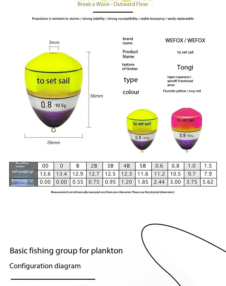 Wave Breaking Wutong Wood Float, Haiyan Fshing Boat Fishing, External Small A-Bo, High Sensitive Fishing Gear Accessories