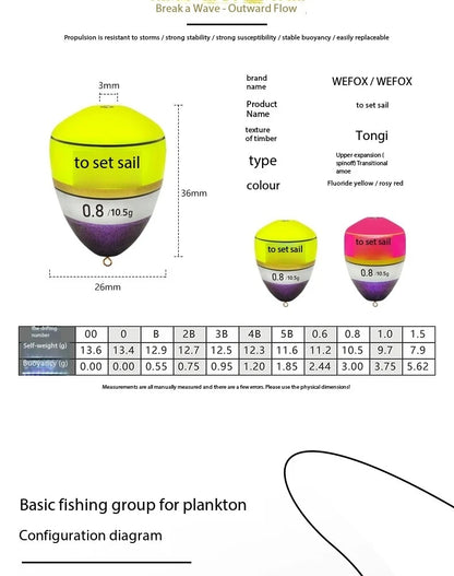 Wave Breaking Wutong Wood Float, Haiyan Fshing Boat Fishing, External Small A-Bo, High Sensitive Fishing Gear Accessories