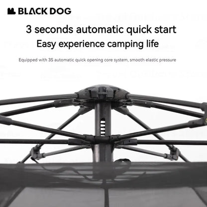 Naturehike Blackdog One-touch Tent Outdoor Automatic Tent Camping Dome Hexagonal Black Coated Quick Open Waterproof Shelter 150D