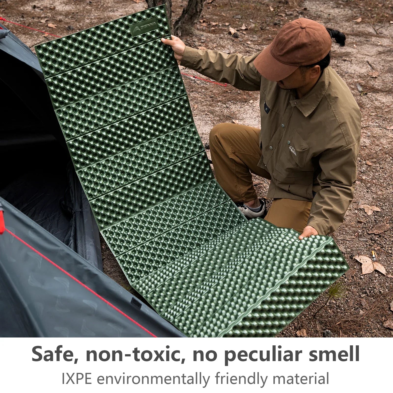 Ultralight Folding Camping Mat Moistureproof Pad Green-3