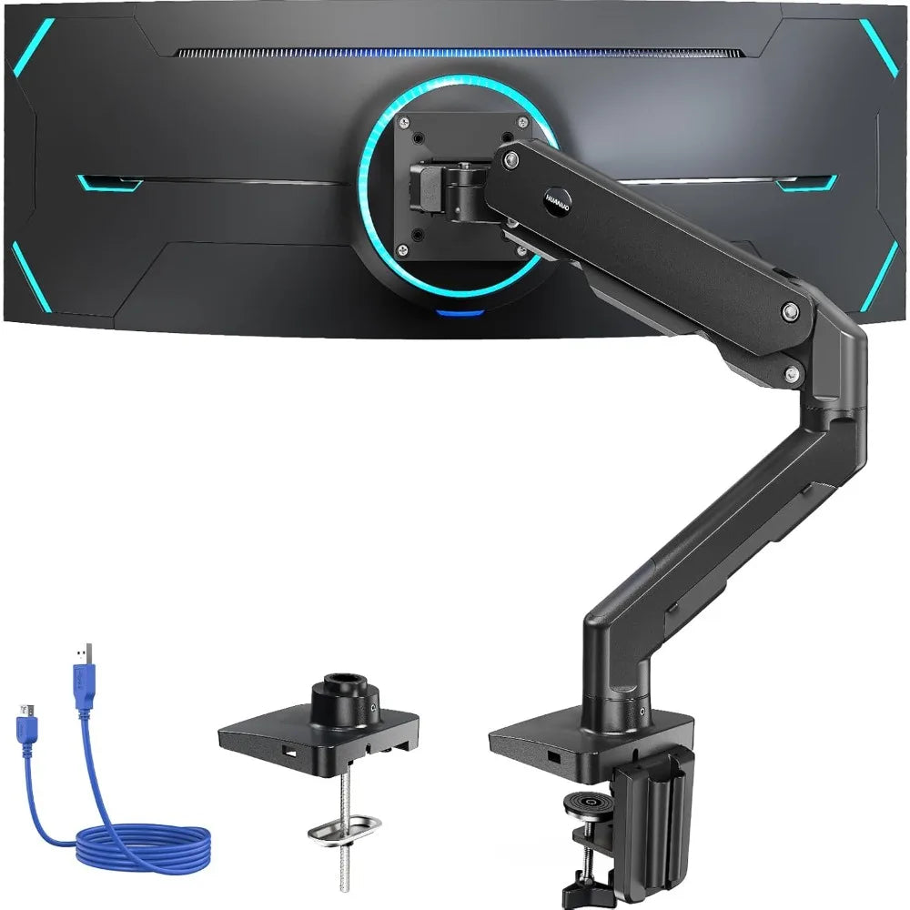Heavy Duty Monitor Arm for 49 inches Screens up to 35 lbs, Aluminum Ultrawide Screen Arm for Samsung Odyssey G9 and More