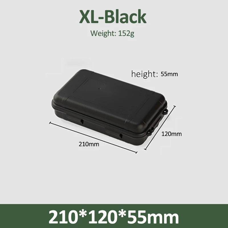 S/L/XL Size Outdoor Plastic Waterproof Sealed Survival Box Container Camping Outdoor Travel Storage Box Fishing Tackle Bag