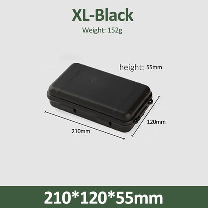 S/L/XL Size Outdoor Plastic Waterproof Sealed Survival Box Container Camping Outdoor Travel Storage Box Fishing Tackle Bag