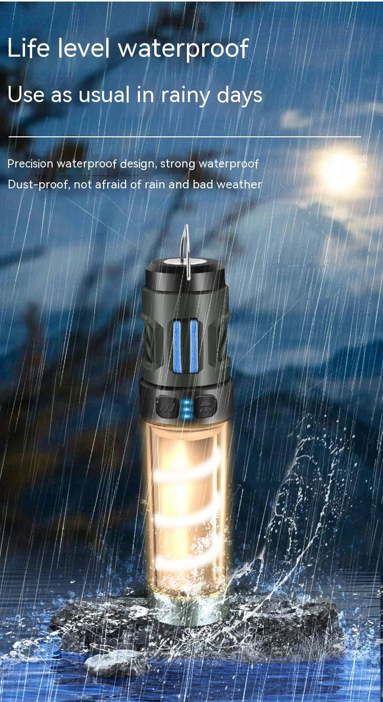 Multi-function Camping Mosquito Lamp Rechargeable Portable LED Flashlight Outdoor Lighting Mosquito Repellent Light with Tripod