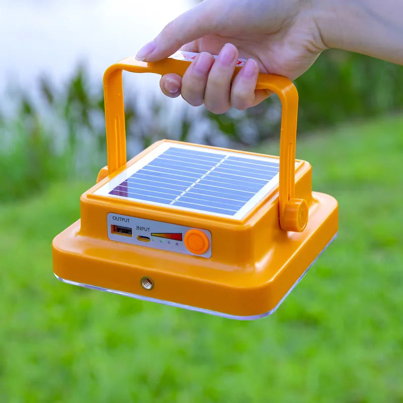 Portable Solar Outdoor Light Rechargeable Emergency LED Lamp with USB Port Sunlight Lantern Parkside Travel Hike Camping Lights