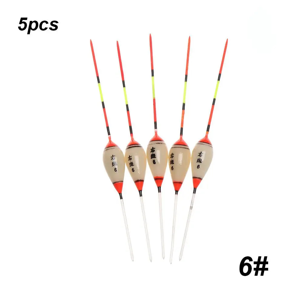 5pcs Fishing Floats Balsa Wood Flotteur Portable Durable Peche Shallow Floating Exquisite Models Accessories