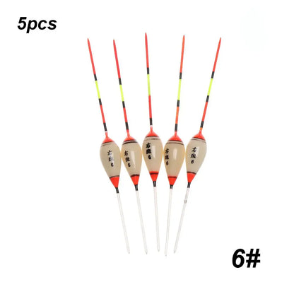 5pcs Fishing Floats Balsa Wood Flotteur Portable Durable Peche Shallow Floating Exquisite Models Accessories