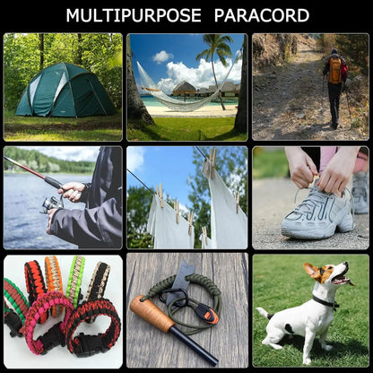 9-Core 650lb Paracord 5/15/31m Dia 4mm Military Tactical Survival Parachute Rope For DIY Making Lanyard Bracelet Dog Collar Tent