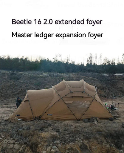 3FUL GEAR 2.0 Beetle 16 Dome Tent 70D Nylon Spherical Tent Breathable Large Space Tunnel Tent With Chimney Mouth Camping Hiking