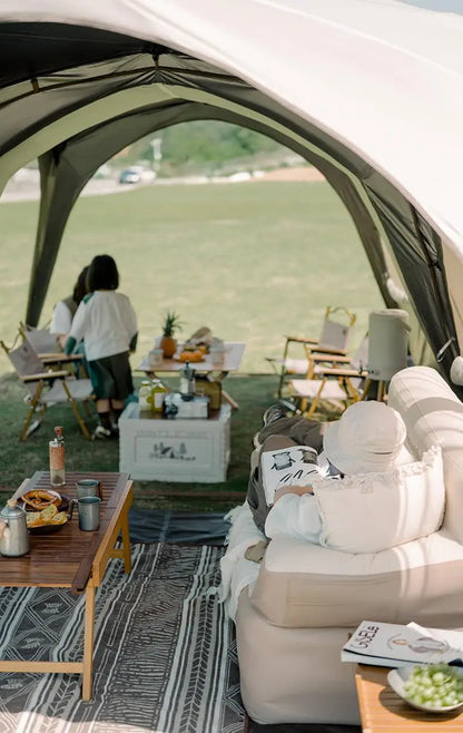 Naturehike Cloud World Awning 4 Persons Tarp Shelter Canopy 10㎡ Camping Large Shade Titanium Vinyl Black UPF50+ Waterproof Tent