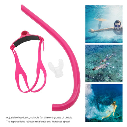 Breath Snorkel Swim Snorkel Swim Training Gear Swimming Front Mounted Snorkel with Silicone Mouthpiece Swim Training Breath Gear