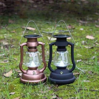 USB Rechargeable Camping Light Portable Hand Crank Generator Camping Tent Light Outdoor Solar Charging Waterproof LED Flashlight