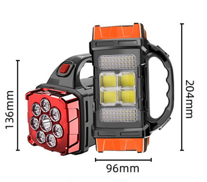 Dual Color + Dual Light Source Solar Rechargeable 16 LED Light USB Power Bank Function Multi Switches Portable Outdoor Lighting