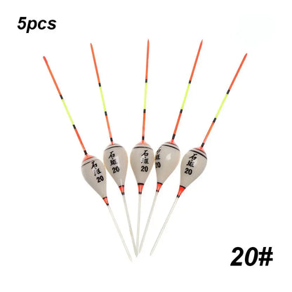 5pcs Fishing Floats Balsa Wood Flotteur Portable Durable Peche Shallow Floating Exquisite Models Accessories