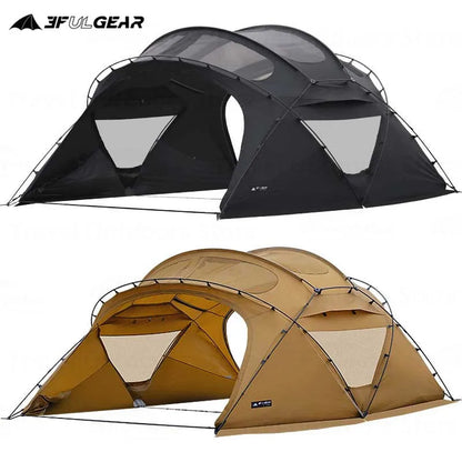 3FUL GEAR 2.0 Beetle 16 Dome Tent 70D Nylon Spherical Tent Breathable Large Space Tunnel Tent With Chimney Mouth Camping Hiking