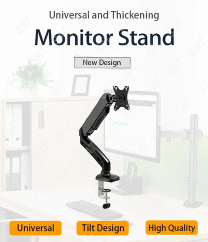 SAT1 Swivel Rotating Gas Spring Led Computer Monitor Arm Stand