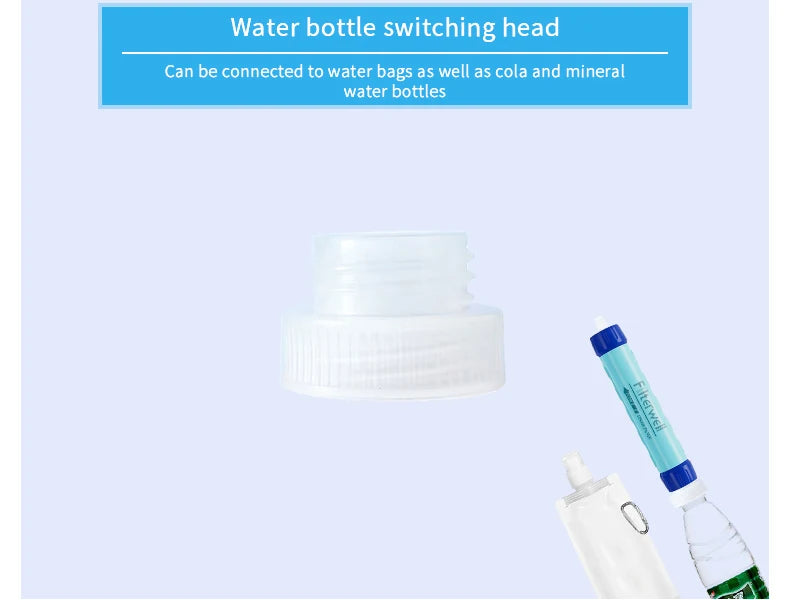 Filterwell 6L Fed Water Filter Straw Water Bag Foldable Outdoor Survival Gear Camping Hiking Travel Supplies