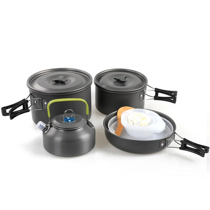 Alloy Camping Cooking Pot Pan Set 3-4 Person DS500 DS508 Cooking Pot Set