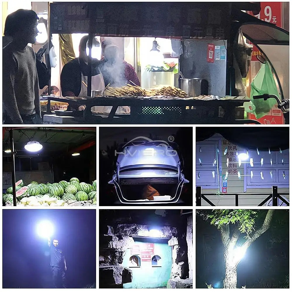 Outdoor Solar LED Portable Lantern Remote Control Lamps Charge Waterproof For Emergency Home Night Market Hang Lights Camping