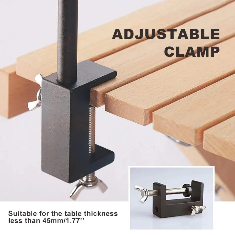 WESTTUNE 4-Section Camping Lantern Stand Aluminum Alloy Detachable Lamp Pole Portable Outdoor Light Holder Folding Lamp Hanger