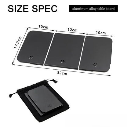 Folding Table Top Aluminum Alloy Table Board Plate Mini Shelf Table Board Felt Lining For Stanley Lunch Box 9.4L Camping Gear