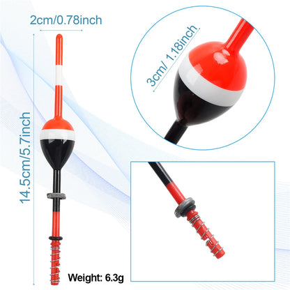10Pcs Fishing Floats and Bobbers Balsa Wooden Spring Slip Floating Bobber for Crappie Panfish Walleyes Fixed Bobbers
