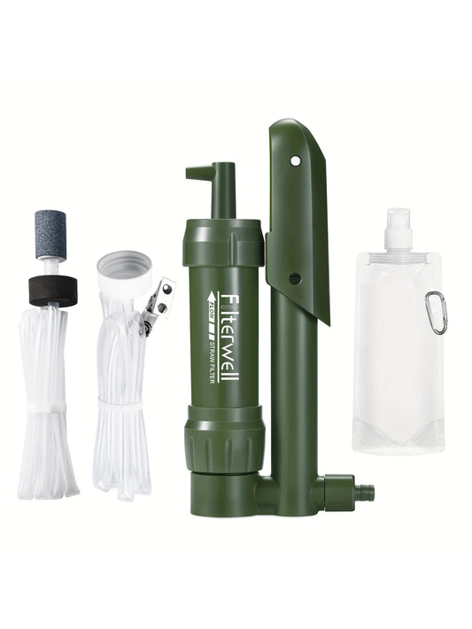 Outdoor Mini Water Filter Straw Camping Purification Portable Hiking Water Purifier for Survival or Emergency Supplies