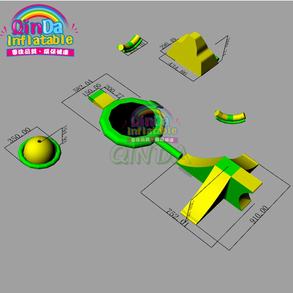 Water Obstacle Course Water Games For Adults Inflatable Water Park Equipment