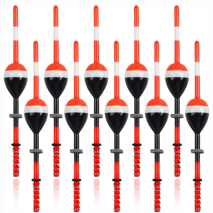 10Pcs Fishing Floats and Bobbers Balsa Wooden Spring Slip Floating Bobber for Crappie Panfish Walleyes Fixed Bobbers