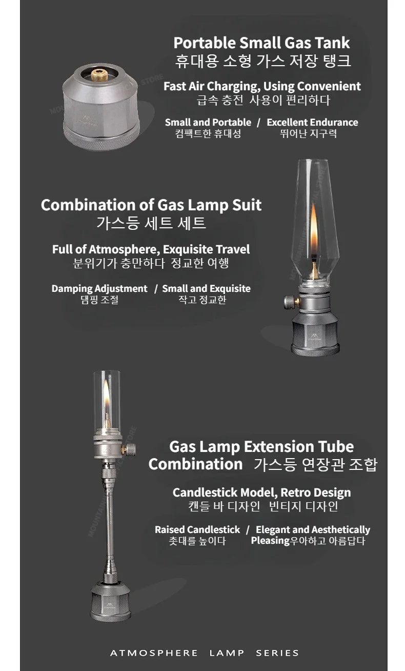 Mounthiker Outdoor Camping Gas Tank Lamp Lightweight Portable Emotional Camping Tourist Lamp Energy-saving Long-lasting Lighting