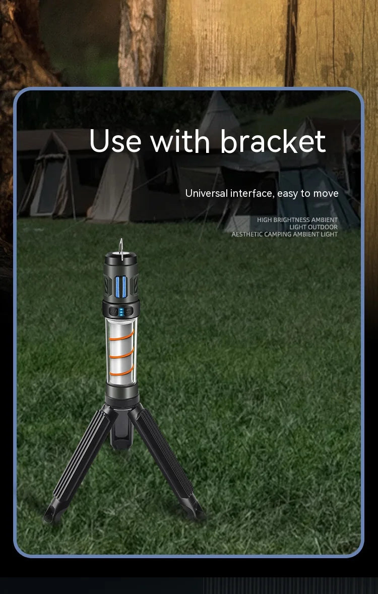 Multi-function Camping Mosquito Lamp Rechargeable Portable LED Flashlight Outdoor Lighting Mosquito Repellent Light with Tripod