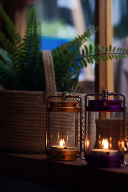 MOUNTAINHIKER GOPEAK Outdoor Candle Light Set Picnic Camping Retro Decorate Ambience Light Creative Desktop Bedside Candle Light