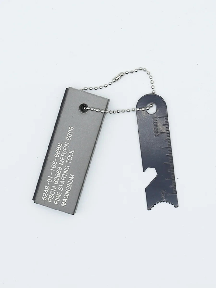 New Wilderness Survival Portable Flint Kit - Magnesium Fire Starter Stick with Wooden Handle for Camping Outdoor Equipment Tool