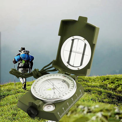 Mulitifunctional High Precision Outdoor Survival Military Compass Camping Waterproof Metal with Fluorescent Geological Compass
