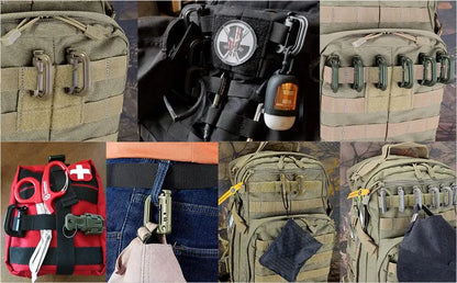 32/13PCS Molle Accessory Kit Outdoor Tactical Backpack Vest Waistband Locking Gear Mesh Support Elastic Buckle Hunting accessory