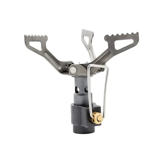 Titanium Outdoor Gas Stove 2700W Mini Camping Burner Silver-0