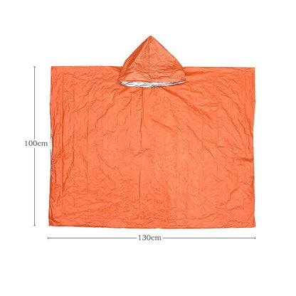 Emergency Rain Poncho Thermal Blanket Poncho Weather Proof Outdoor Survival Camping Gear Survival Gadgets Emergency Supplies