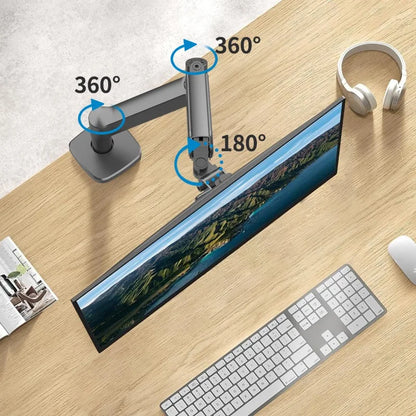 Hot Sale Computer Desk Monitor Mounting Bracket Height Adjustable 13 "-32" Screen Stock Aluminum Mono Gas Spring Monitor Arm