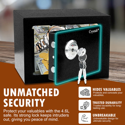 4.6L Lockable Money Safe Box